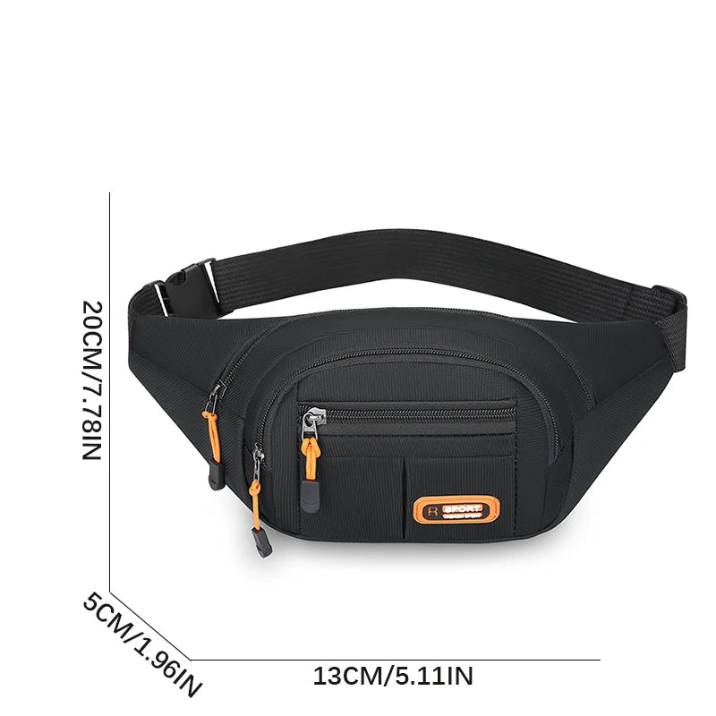 Multifunctional Mobile Waist Bag for Men and Women - Large Capacity, Splash-Resistant, Durable for Business and Construction Use