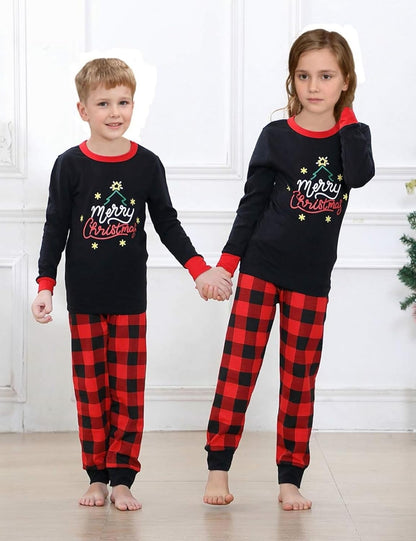 Family Pajamas for Christmas Halloween Thankgiving Hanukkah 100% Cotton Matching Family Xmas Pjs for Women Men Kids
