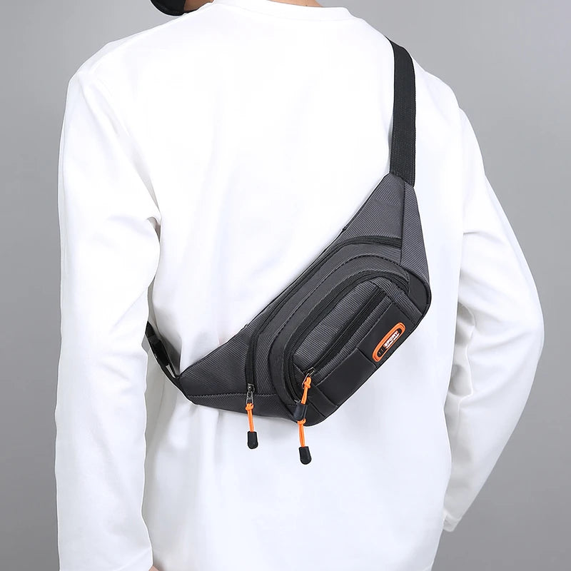 Multifunctional Mobile Waist Bag for Men and Women - Large Capacity, Splash-Resistant, Durable for Business and Construction Use