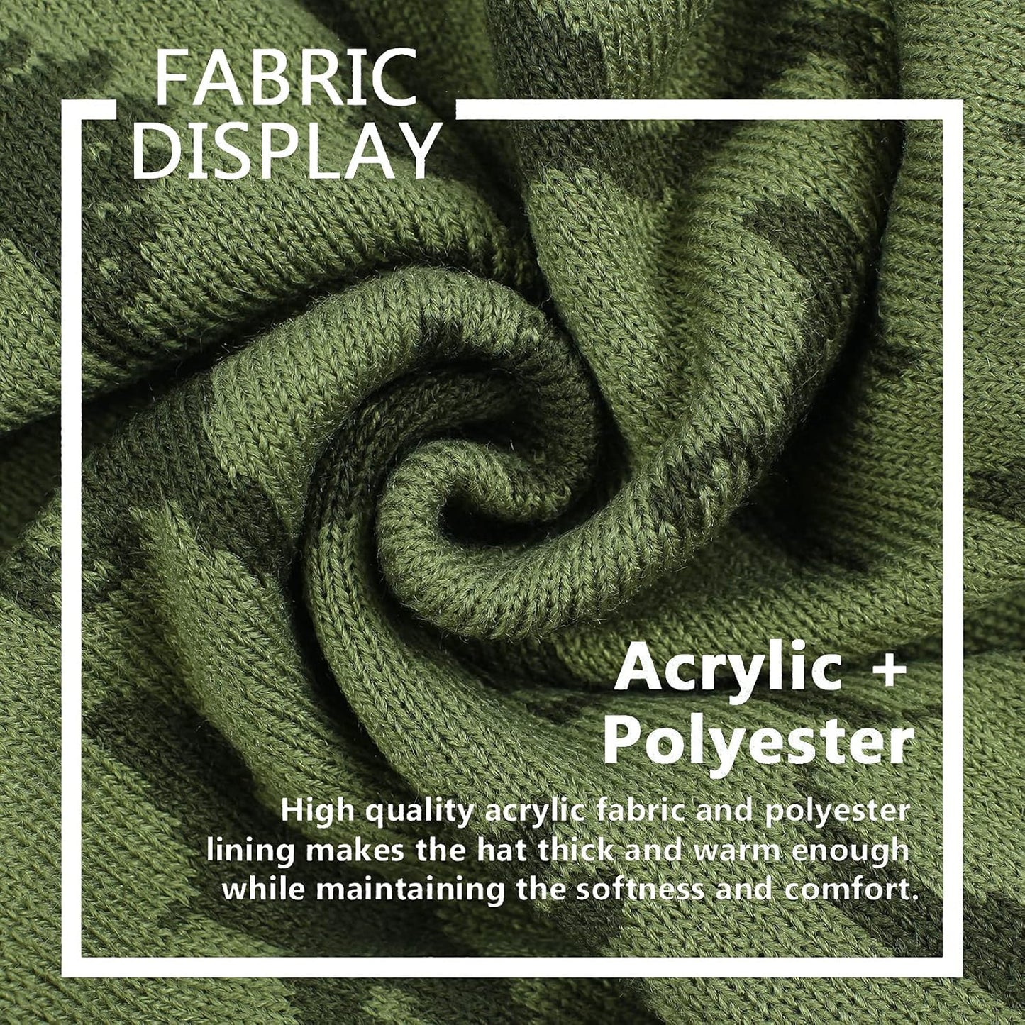 Knitted Baby Hat Scarf Set Winter Warm Boys Girls Beanie Fleece Lining Toddler Kids Hats with Pompom