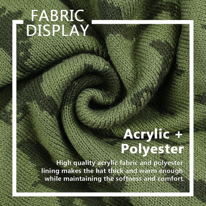 Knitted Baby Hat Scarf Set Winter Warm Boys Girls Beanie Fleece Lining Toddler Kids Hats with Pompom