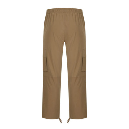 Cargo Pants for Men Relaxed Fit Causal Slim Beach Work Streetwear Khaki Baggy Pants with Zipper Pockets