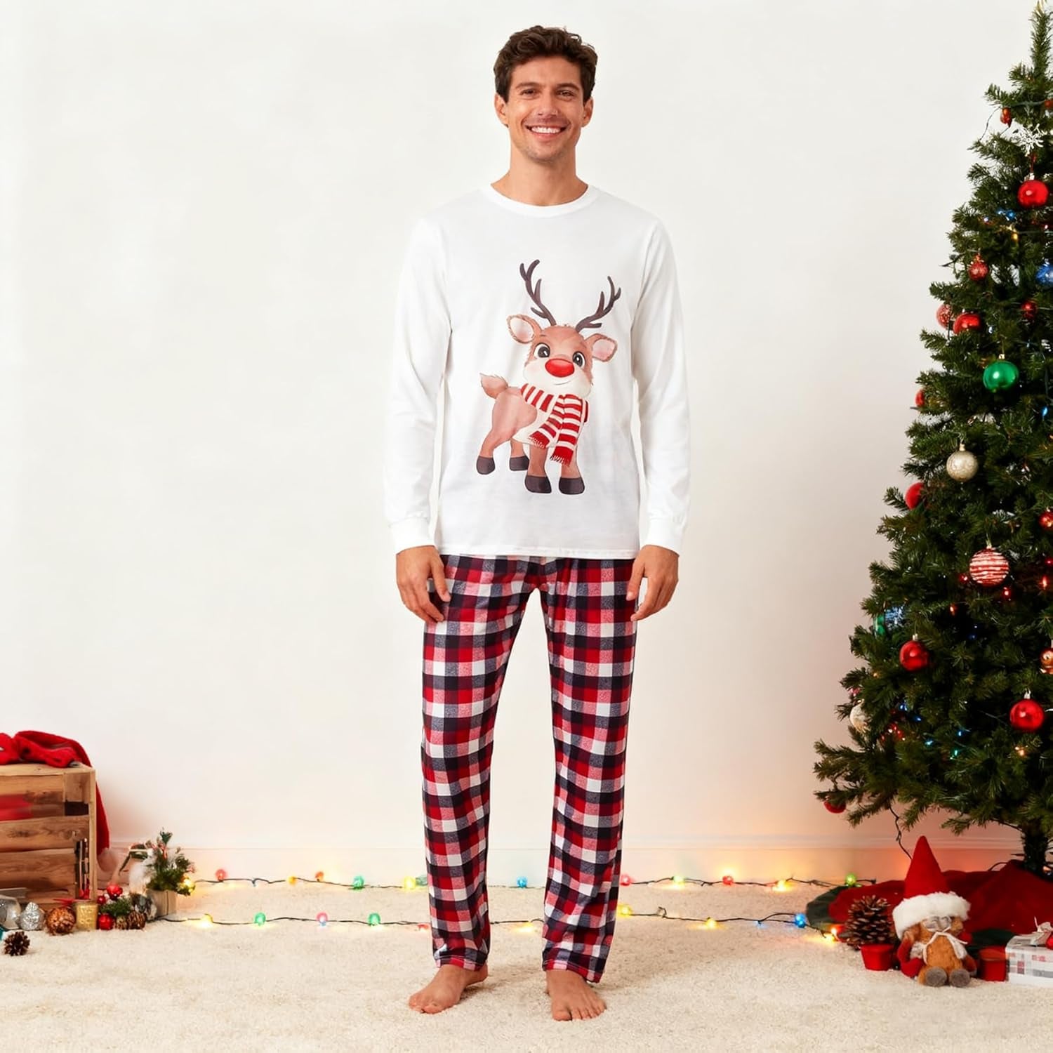 Family Christmas Pajamas Matching Pajamas for Family, Xmas Pjs Sets Holiday Sleepwear