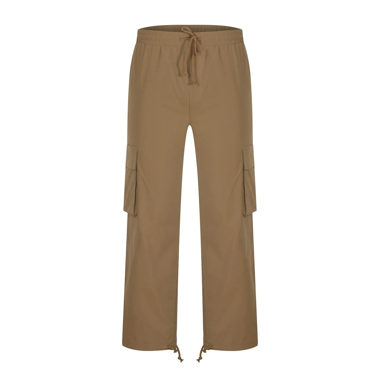 Cargo Pants for Men Relaxed Fit Causal Slim Beach Work Streetwear Khaki Baggy Pants with Zipper Pockets